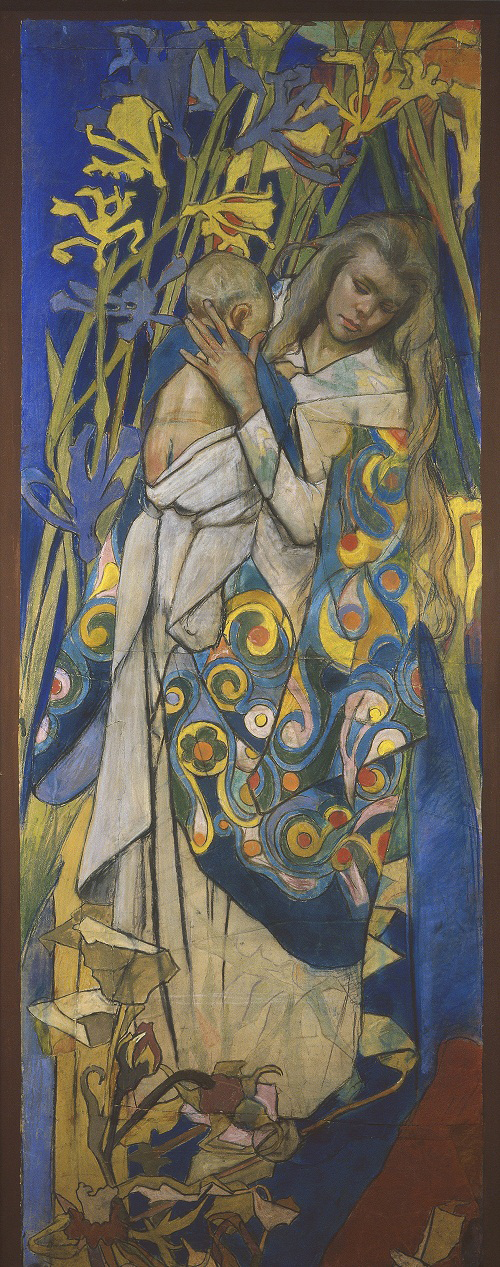 Stanisław Wyspiański, Caritas (Madonna z Dzieciątkiem), pastel na papierze, 1904, MNW