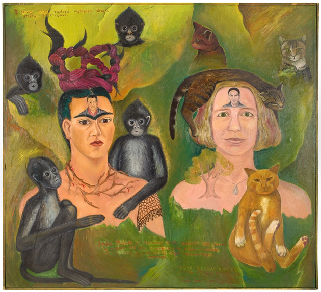 Jolanta Nitka, Dwie malarki – autoportret z Fridą Kahlo, 1996