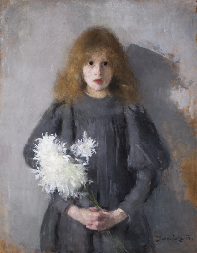 Olga Boznańska, Dziewczynka z chryzantemami, 1894 r., fot. Pracownia Digitalizacji MNK