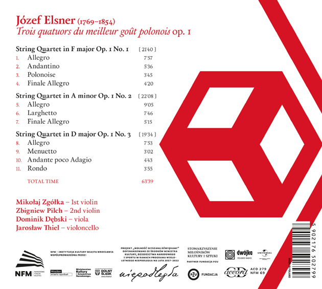 Józef Elsner – Trois quatuors du meilleur goût polonois op. 1