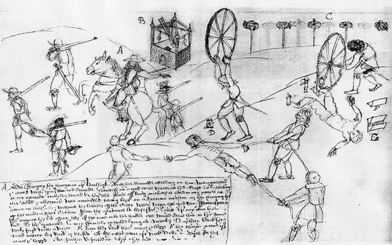 Execution of Justice in Danzigk — rysunek w dziele Petera Mundy'ego