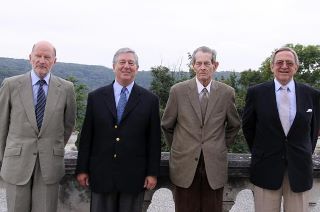 The Kings of the Balkans: His Majesty Tsar Simeon II of the Bulgarians, His Royal Highness Crown Prince Alexander II of Serbia, His Majesty King Michael I of the Romanians, and His Majesty King Constantine II of the Hellenes