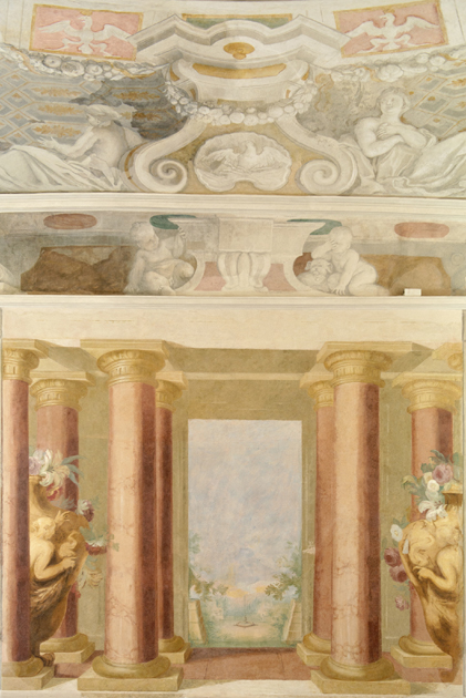Dekoracja freskowa w Pokoju Cichym w pałacu w Wilanowie, fot. W. Holnicki