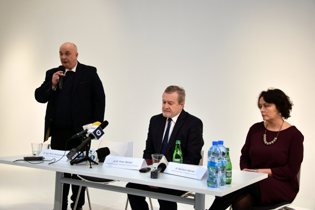 dr hab. Piotr Oszczanowski, prof. Piotr Gliński, dr Barbara Banaś — fot. Adrian Nikiel