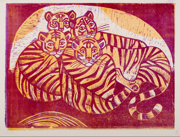 Markus von Gosen, Młode tygrysy, 1969, litografia, własność prywatna