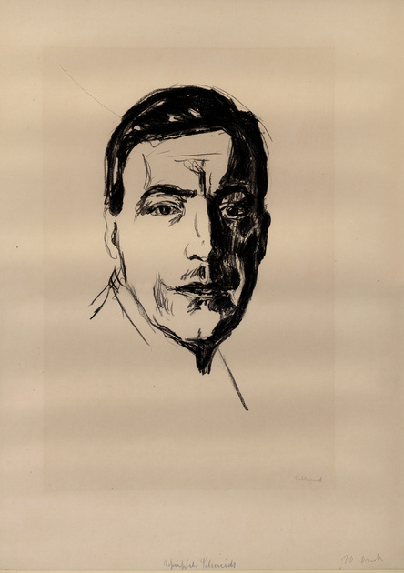 Edvard Munch (1863–1944), Albrecht Schmidt, między / between 1908–1909, litografia / lithography, nabyty przez Kaiser Friedrich Museum w 1914 / purchased in 1914 by the Kaiser Friedrich Museum, MNP G 12814