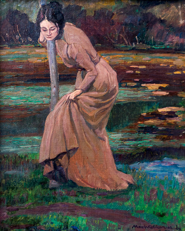 Max Wislicenus — Nad wodą (prawdopodobnie Wanda Bibrowicz), ok. 1900, Muzeum Miejskie Budziszyn