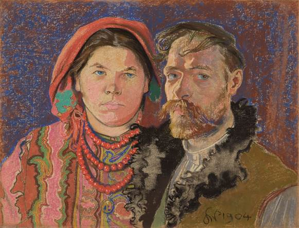 Stanisław Wyspiański, Autoportret z żoną, 1904, fot. Pracownia MNK