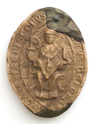 Pieczęć biskupa ryskiego Nikolausa von Nauen, 1229-1253