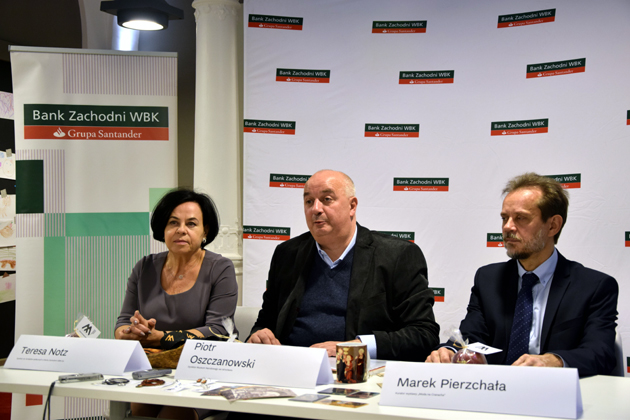 Moda na Cranacha &mdash; konferencja prasowa, dr hab. Piotr Oszczanowski, Marek Pierzchała, Teresa Notz (Wrocław, 30 X AD 2017) &mdash; fot. Adrian Nikiel