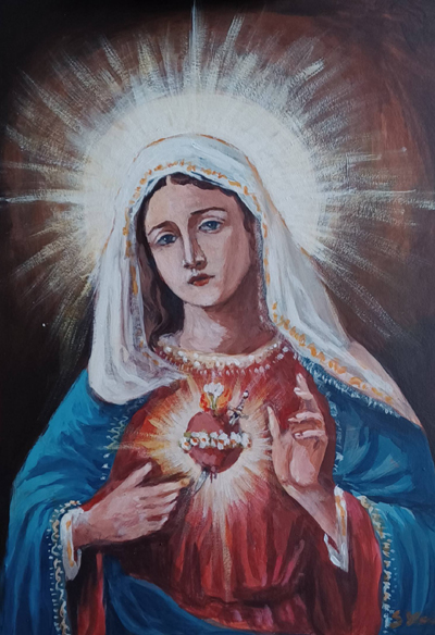 Wizerunek Najświętszej Maryi Panny autorstwa Stanisława Koziarza