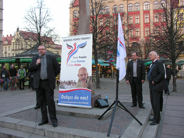 Wiec wyborczy na placu Solnym we Wrocławiu (fot. Adrian Nikiel)