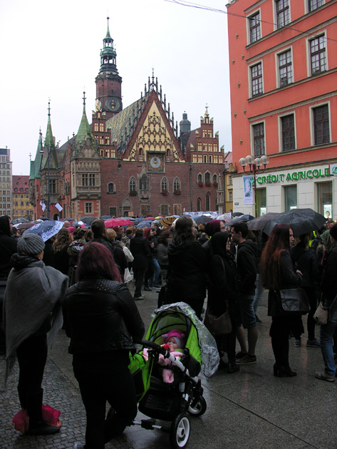 Czarny Protest we Wrocławiu — fot. Adrian Nikiel