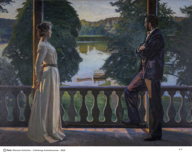Richard Bergh (1858–1919, Szwecja), „Nordycki letni wieczór”, 1899–1900, olej, płótno, fot. Muzeum Sztuki w Göteborgu