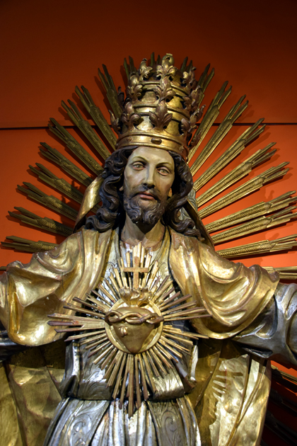 Posąg Chrystusa Króla – fragment rzeźby prezentowanej podczas wystawy „Wyrzeźbiony Wrocław” (kurator: Barbara Andruszkiewicz, MNWr, zdjęcie: Adrian Nikiel)