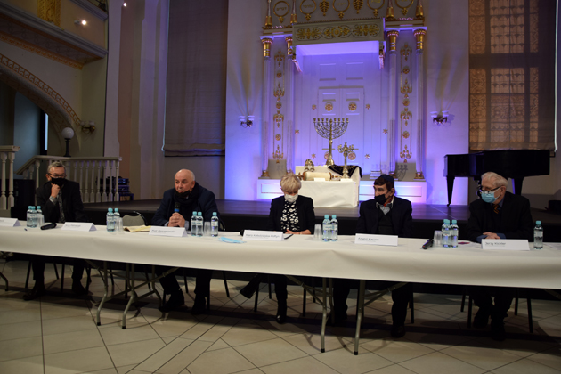 Konferencja prasowa w synagodze Pod Białym Bocianem, 17 lutego AD 2022 — fot. Adrian Nikiel