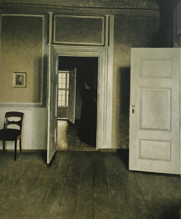 Vilhelm Hammershøi, Wnętrze domu artysty, Strandgade 30, 1900 r., olej na płótnie, Atheneum Art. Museum Helsinki