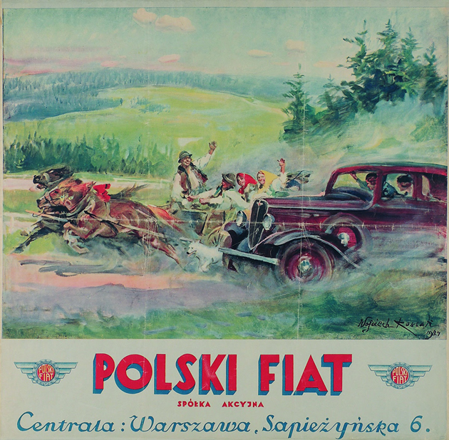 Wojciech Kossak, Polski Fiat — plakat, 1934 r., Muzeum Plakatu w Wilanowie