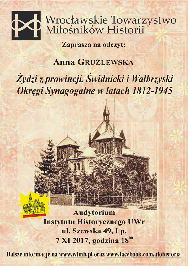 Żydzi z prowincji. Świdnicki i Wałbrzyski Okręgi Synagogalne w latach 1812-1945