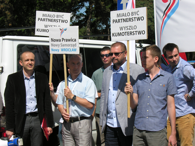 protest Nowej Prawicy — fot. Adrian Nikiel protest Nowej Prawicy — fot. Adrian Nikiel