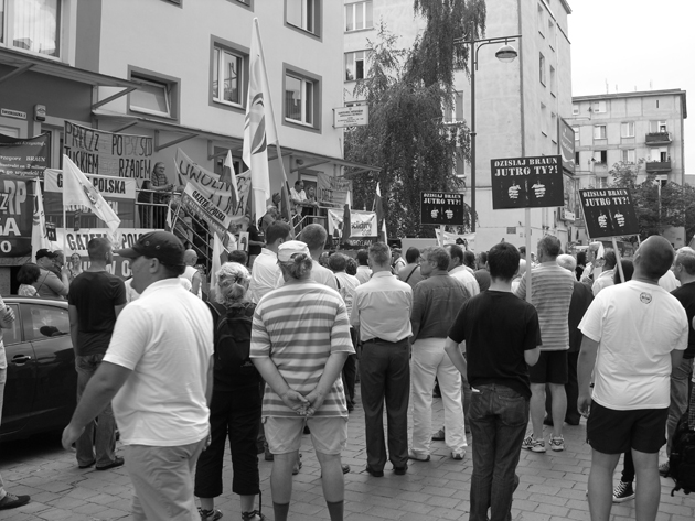 Protest w obronie Grzegorza Brauna — fot. Adrian Nikiel Protest w obronie Grzegorza Brauna — fot. Adrian Nikiel