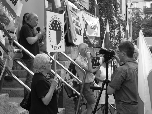 Protest w obronie Grzegorza Brauna — fot. Adrian Nikiel Protest w obronie Grzegorza Brauna — fot. Adrian Nikiel