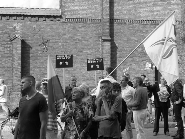 Protest w obronie Grzegorza Brauna — fot. Adrian Nikiel Protest w obronie Grzegorza Brauna — fot. Adrian Nikiel